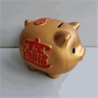 10寸漆彩金猪