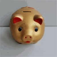 9寸漆彩金猪
