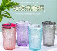 500ml双饮笑脸杯