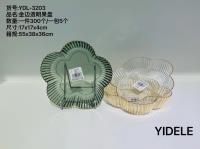 YDL3203金边透明果盘
