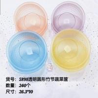 透明圆形收纳筐5898