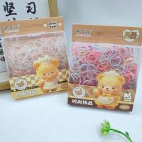 DC卡通熊方盒彩一次性皮筋