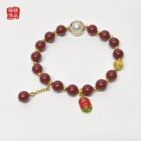 XX朱砂转转珍珠吊坠手链