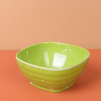 101-5绿点方碗