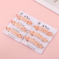 五颗珍珠金色扣夹