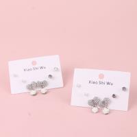 XSW领结山茶花三对耳钉
