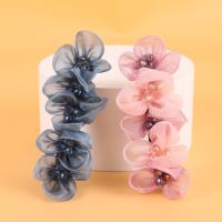 亮纱四朵花扣夹