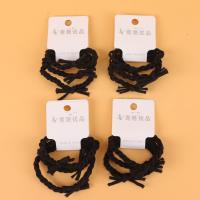 JY黑色拧绳打结皮筋