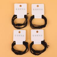 JY黑色三根盘扣皮筋