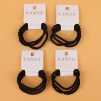 JY黑色三根多股编绳皮筋