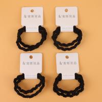 JY黑色布编编织皮筋