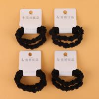 JY黑色皱布拧绳皮筋