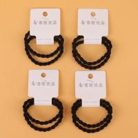 JY黑色三根拧绳皮筋