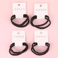 JY黑色辫子编织皮筋