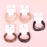 JY咖色字母扁绳皮筋