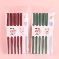 A-027华艺六双风彩合金筷（混色）