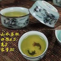 绿釉杯-绿山水