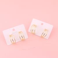 MZQ磨砂三圈金色耳环