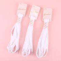 WS白色宽扁平鞋带