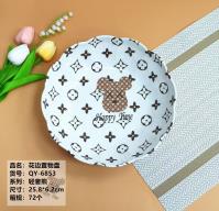 6853轻奢熊大花瓣置物盘