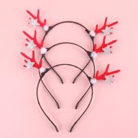 YNE五角星毛球黑鹿角发箍