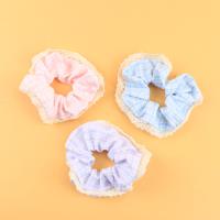 DD印花格子针织花边肠圈