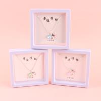 悬浮盒KT猫锆石项链