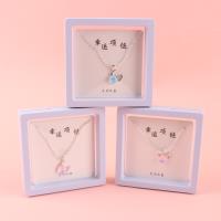 悬浮盒锆石星月项链