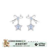 XSW蝴蝶结星星钻耳钉