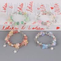 JL内碎蝶花珍珠钢圈手链