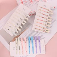 AH8个尖嘴印花压夹（款式随机
