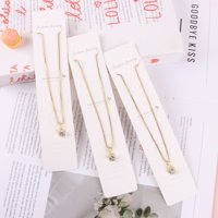 MZQ锆石小方块金项链