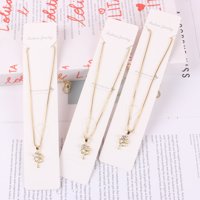 MZQ锆石四叶草金项链