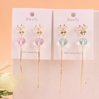 MZQ蜜蜂透彩珠流苏耳坠