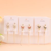 MZQ蝴蝶珍珠耳坠