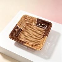 TS-B032双色正方竹编筐