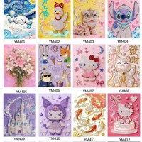 30*40炫彩珍珠相框画（图案随机）