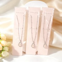 MZQ水滴猫眼银项链