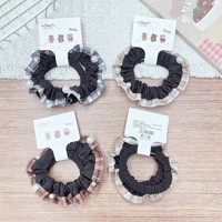 HD钉珍珠格子边肠圈套装