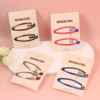 YD简约双珠椭圆BB夹